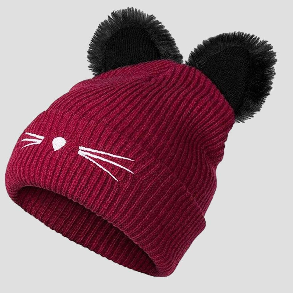 Sky Madrid Sofia Cat Ear Knitted Beanie