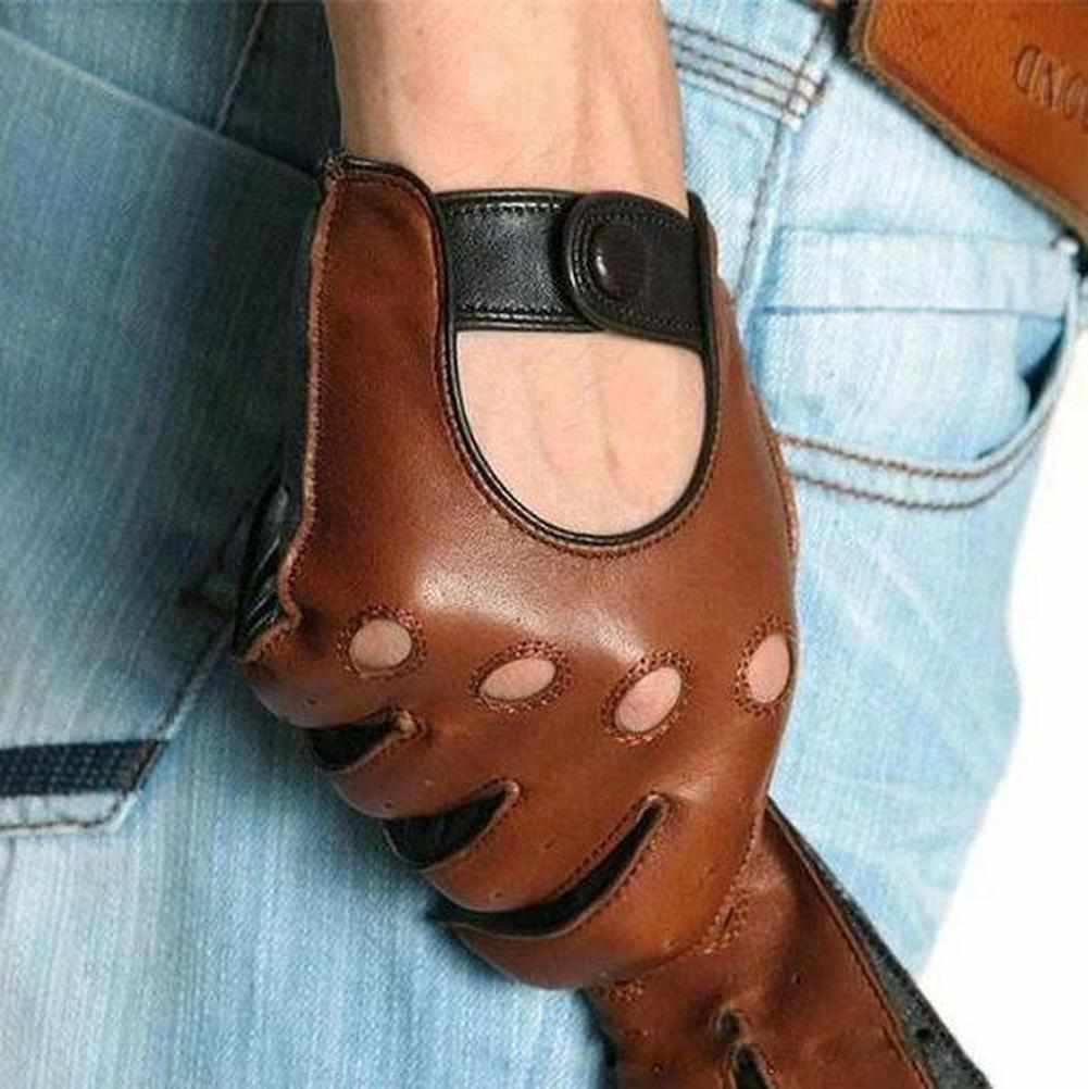 Genuine Leather Driving Gloves for Men