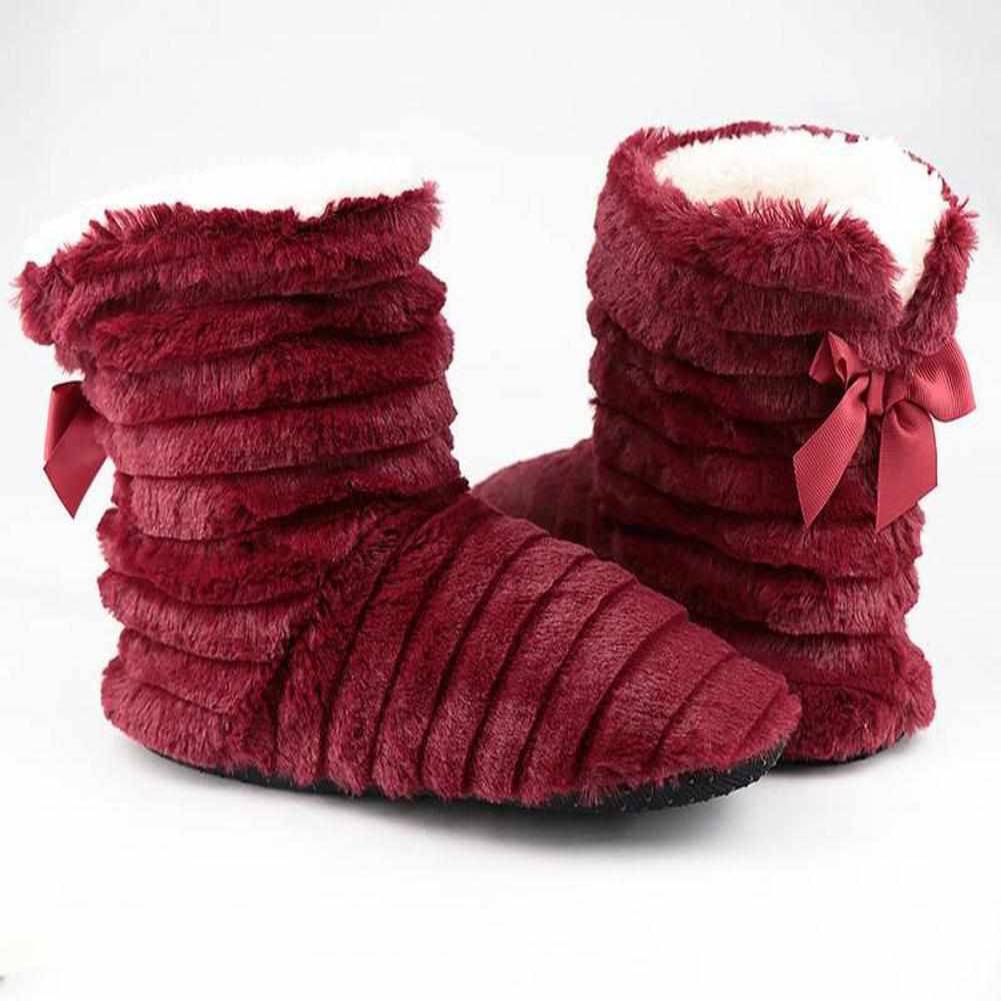 North Royal Bow Plush Slippers