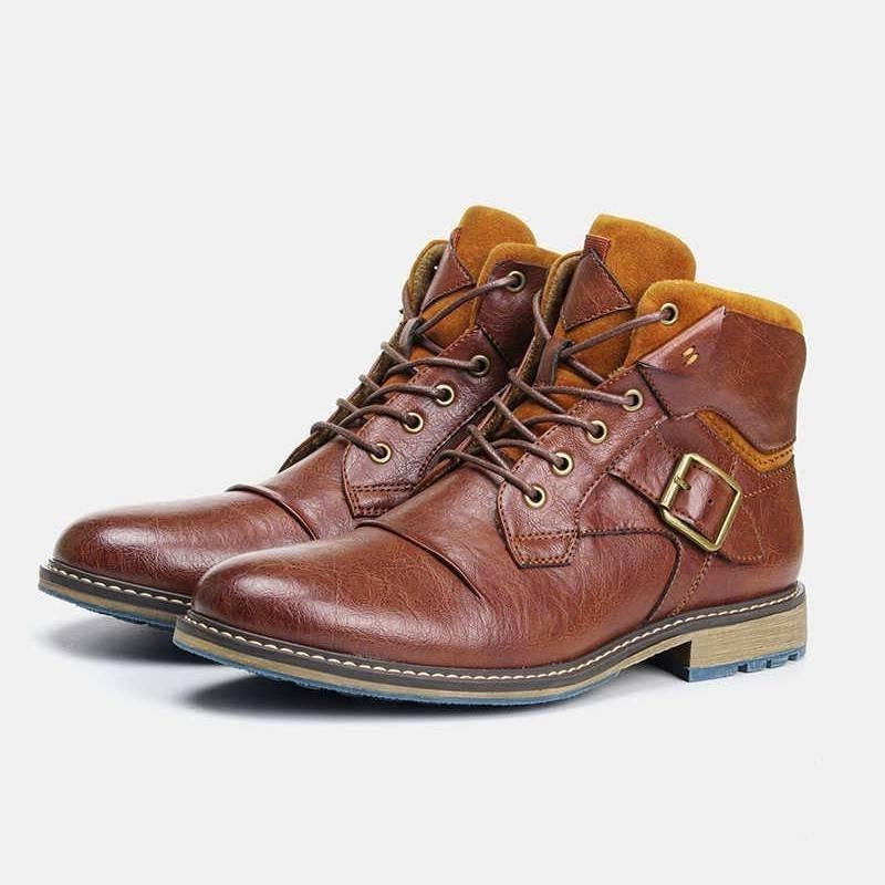 Saint Morris Leather Strap Boot