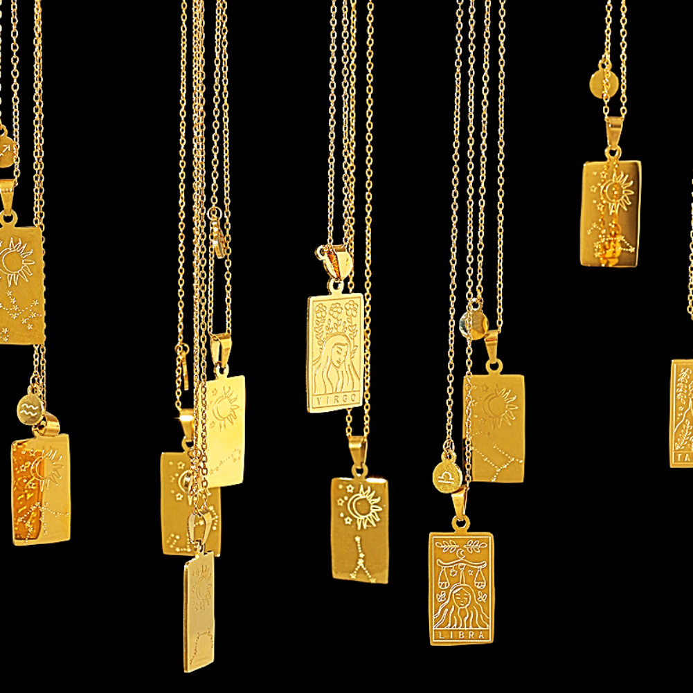 Saint Morris Stainless Steel Zodiac Necklace