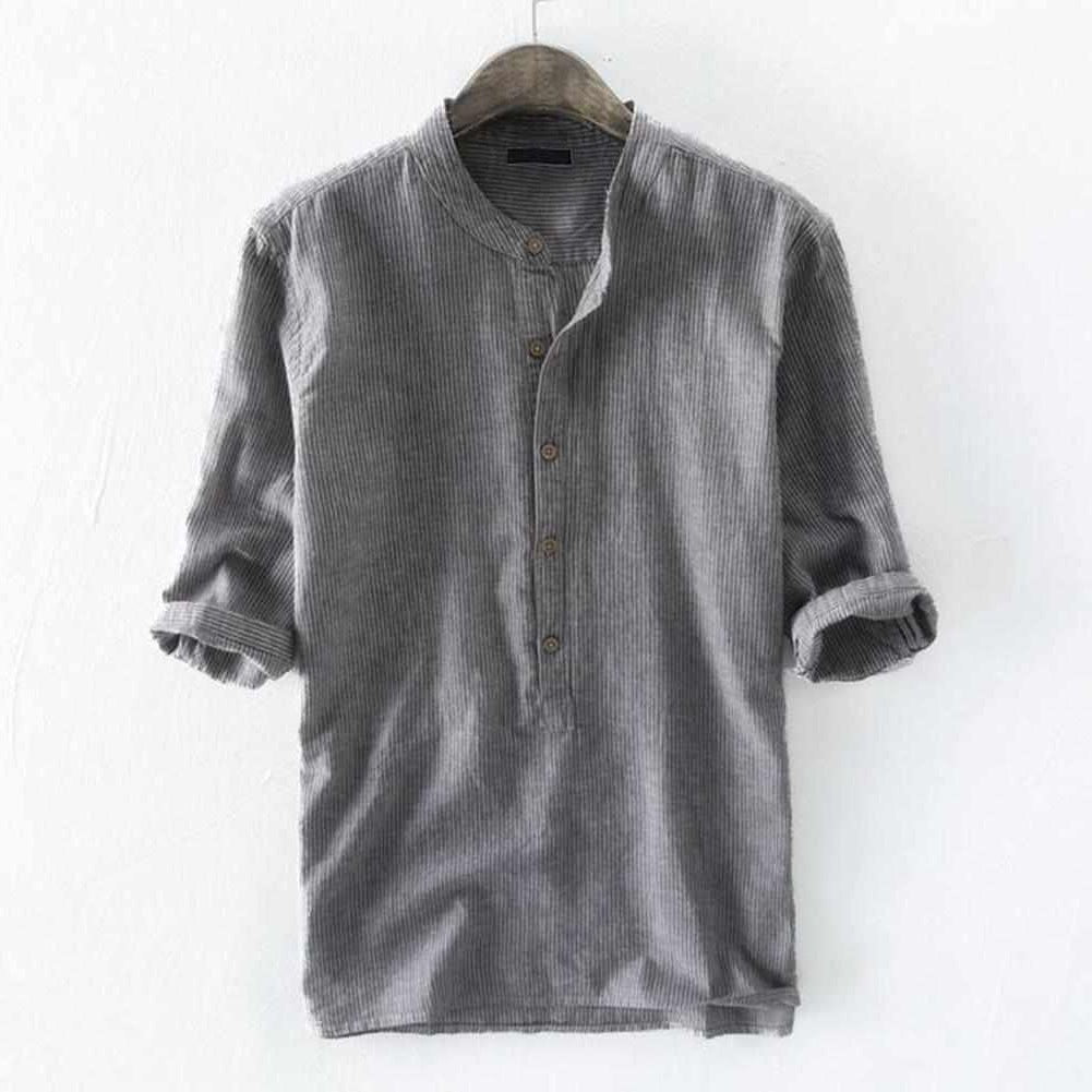 Saint Morris Striped 3/4 Sleeve Shirt