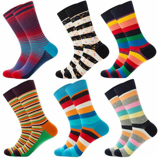 Saint Morris Striped Colorful Socks (6 Pairs)