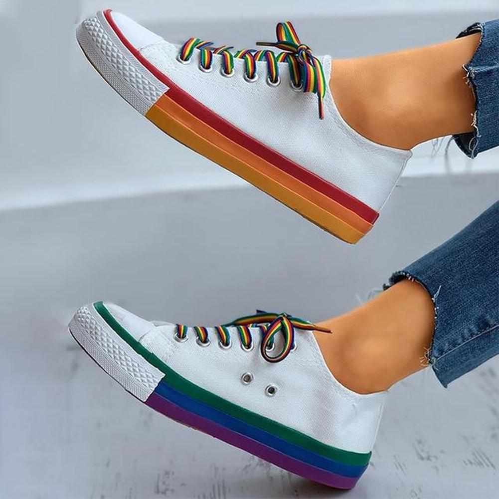 North Royal Colorful Low-Top Canvas Sneakers