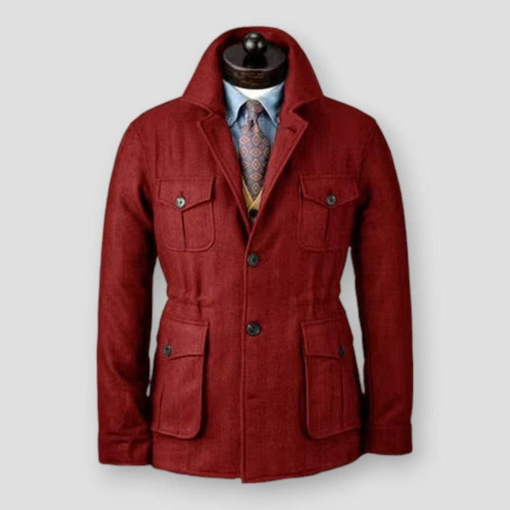 Men's Tweed Jacket Tuxedo Woolen Suit High Quality Costumes  Wool Single Breasted Casual Slim Fit Male Blazers Winter