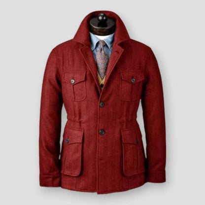 Men's Tweed Jacket Tuxedo Woolen Suit High Quality Costumes  Wool Single Breasted Casual Slim Fit Male Blazers Winter