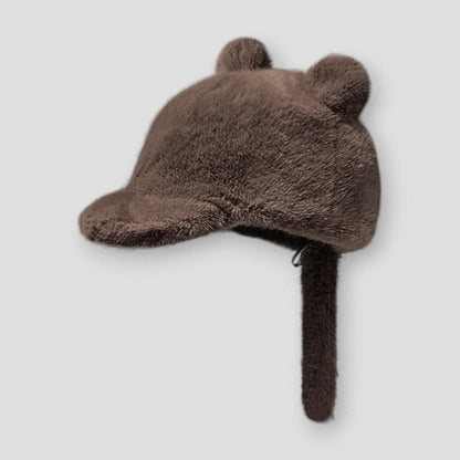 North Royal Bear Ear Plush Cap