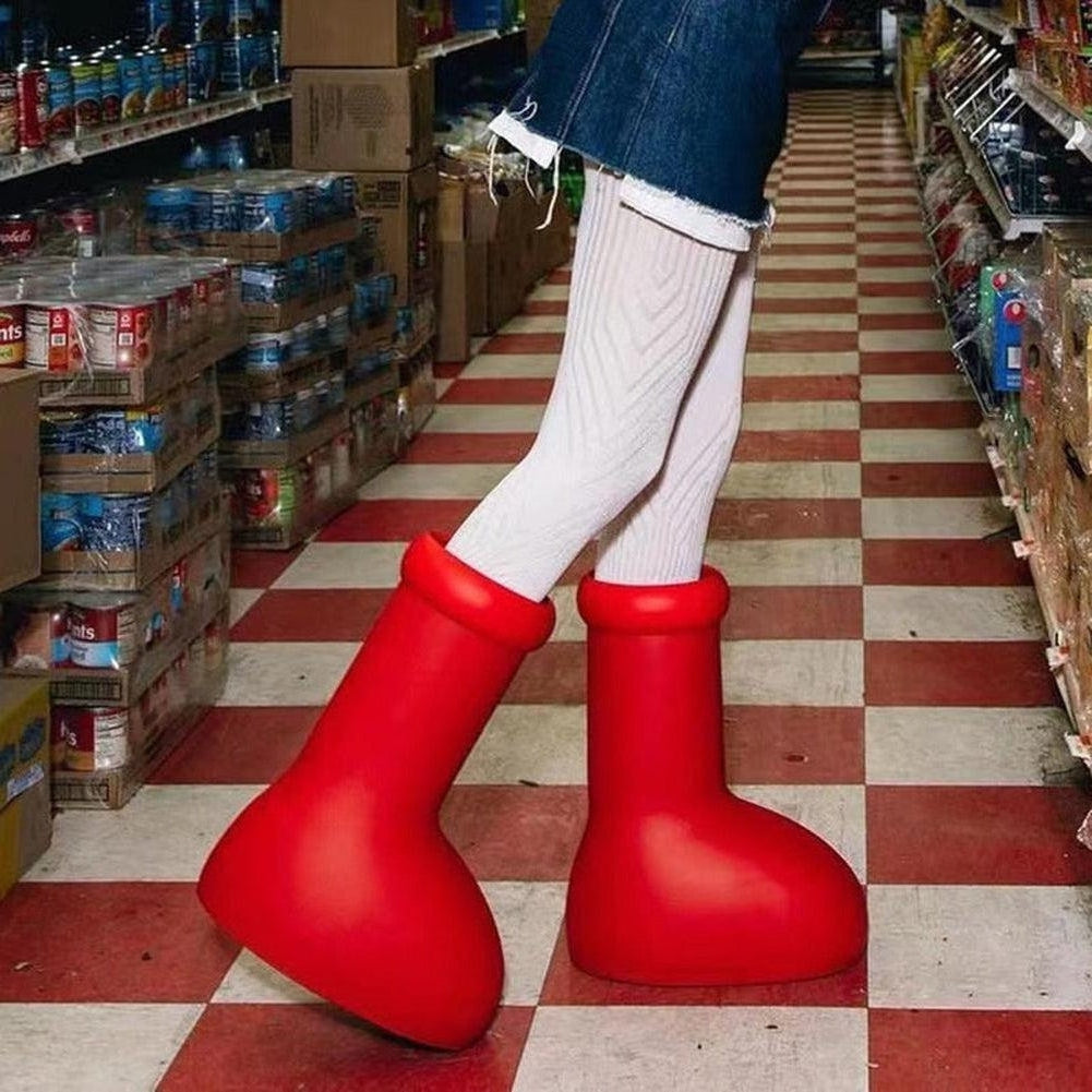 Red clearance rubber boots