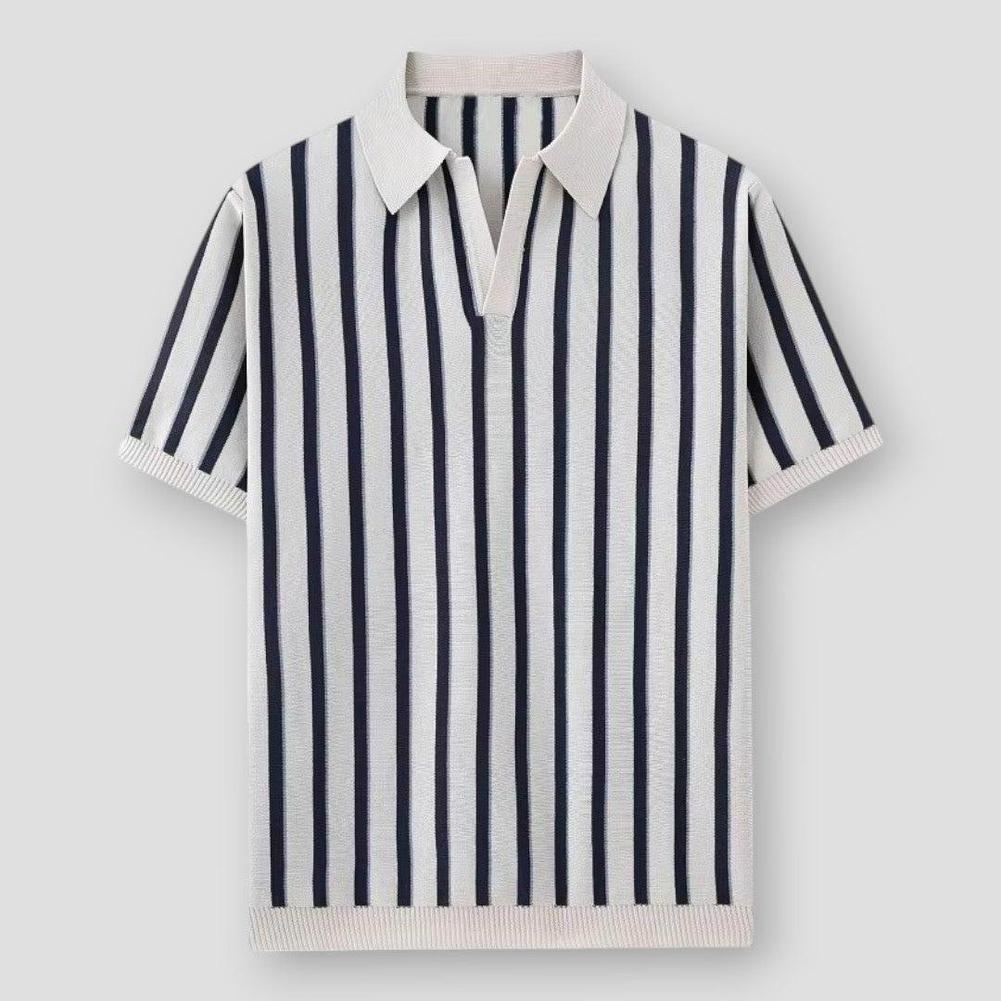 North Royal Moscow Striped Knitted Polo Shirt