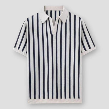 North Royal Moscow Striped Knitted Polo Shirt