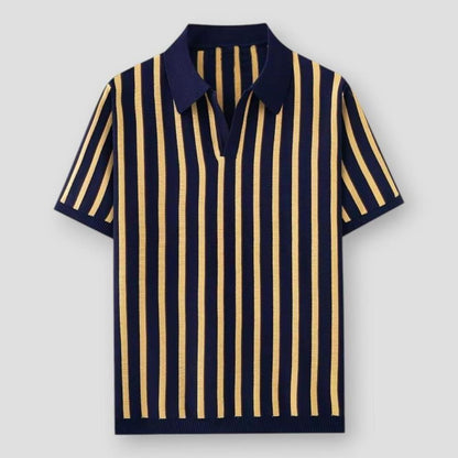 North Royal Moscow Striped Knitted Polo Shirt