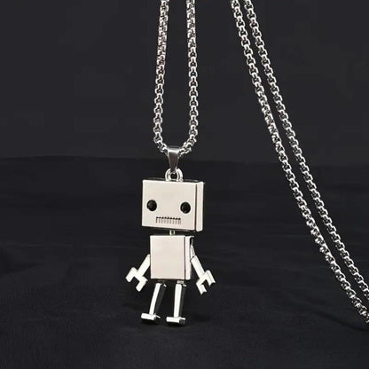 North Royal Oshkosh Robot Pendant Necklace