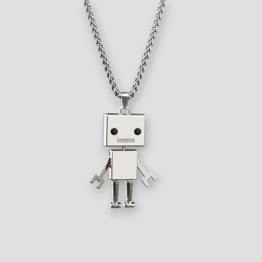 North Royal Oshkosh Robot Pendant Necklace