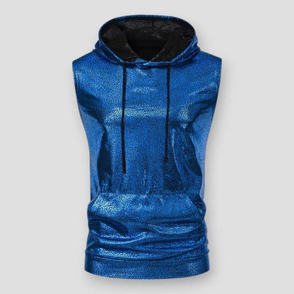 North Royal Rye Metallic Hooded Vest
