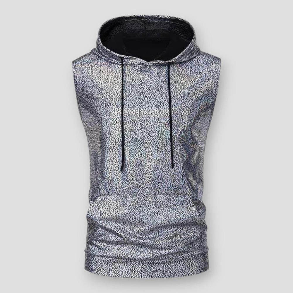 North Royal Rye Metallic Hooded Vest