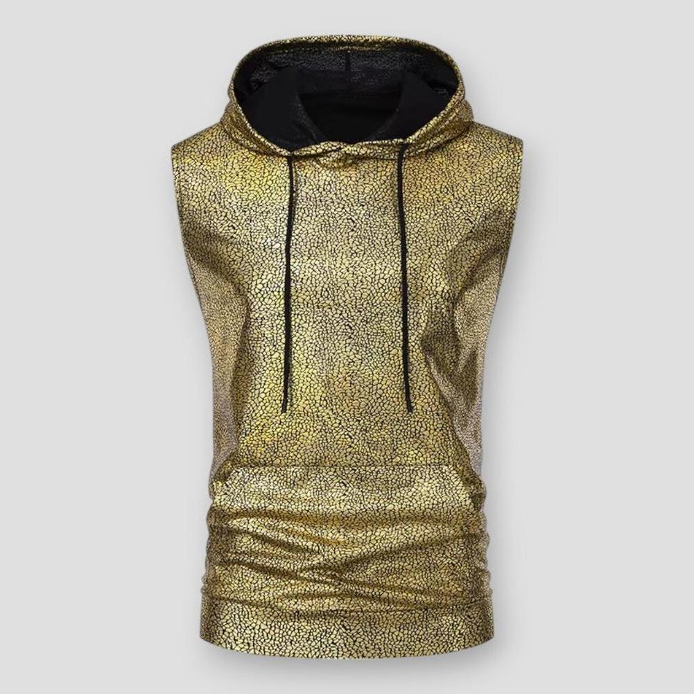 North Royal Rye Metallic Hooded Vest