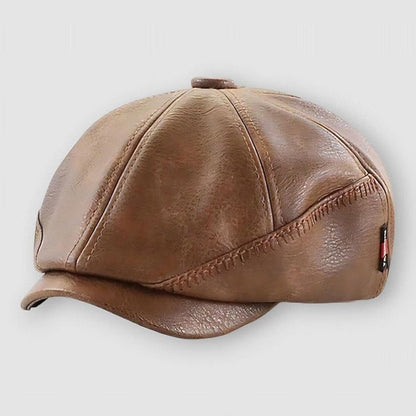 North Royal Selma Leather Beret Hat