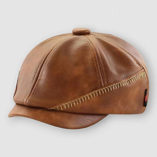 North Royal Selma Leather Beret Hat