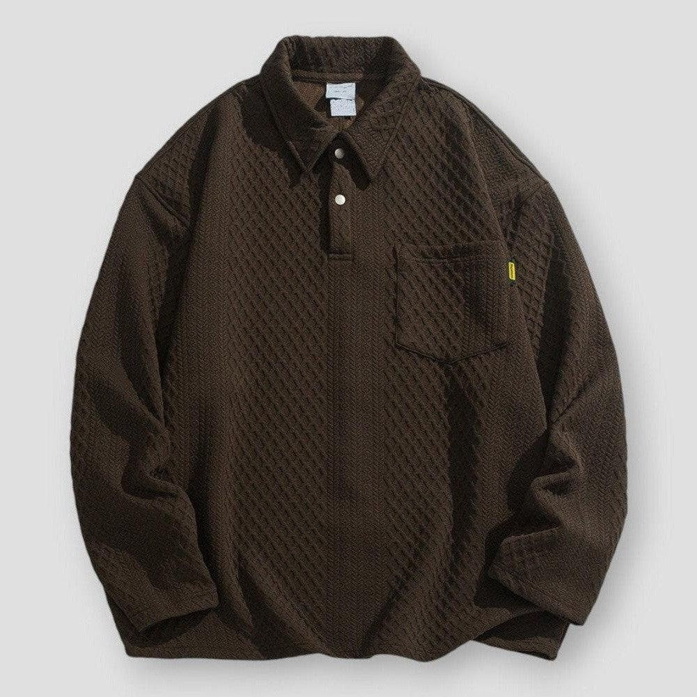 North Royal Union Jacquard Long Sleeve Polo