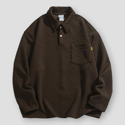 North Royal Union Jacquard Long Sleeve Polo