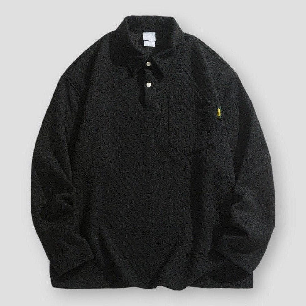North Royal Union Jacquard Long Sleeve Polo