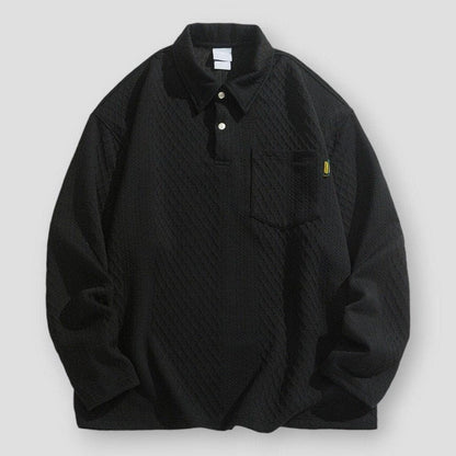 North Royal Union Jacquard Long Sleeve Polo