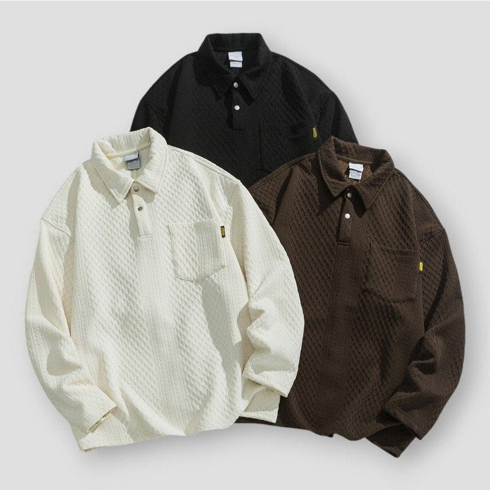 North Royal Union Jacquard Long Sleeve Polo