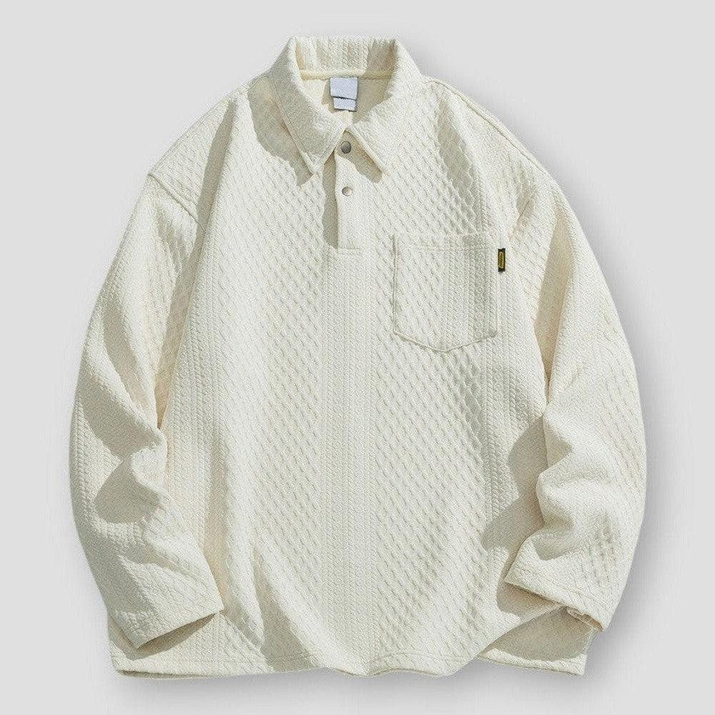 North Royal Union Jacquard Long Sleeve Polo
