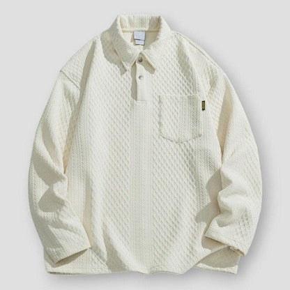 North Royal Union Jacquard Long Sleeve Polo