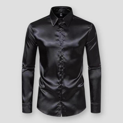 Saint Morris Anderson Satin Tuxedo Long Sleeve