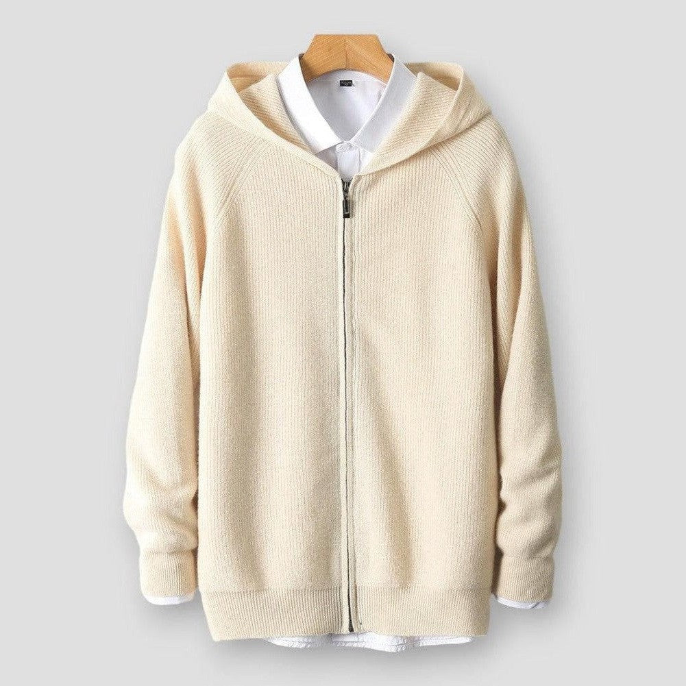 Saint Morris Elko Hooded Wool Cardigan