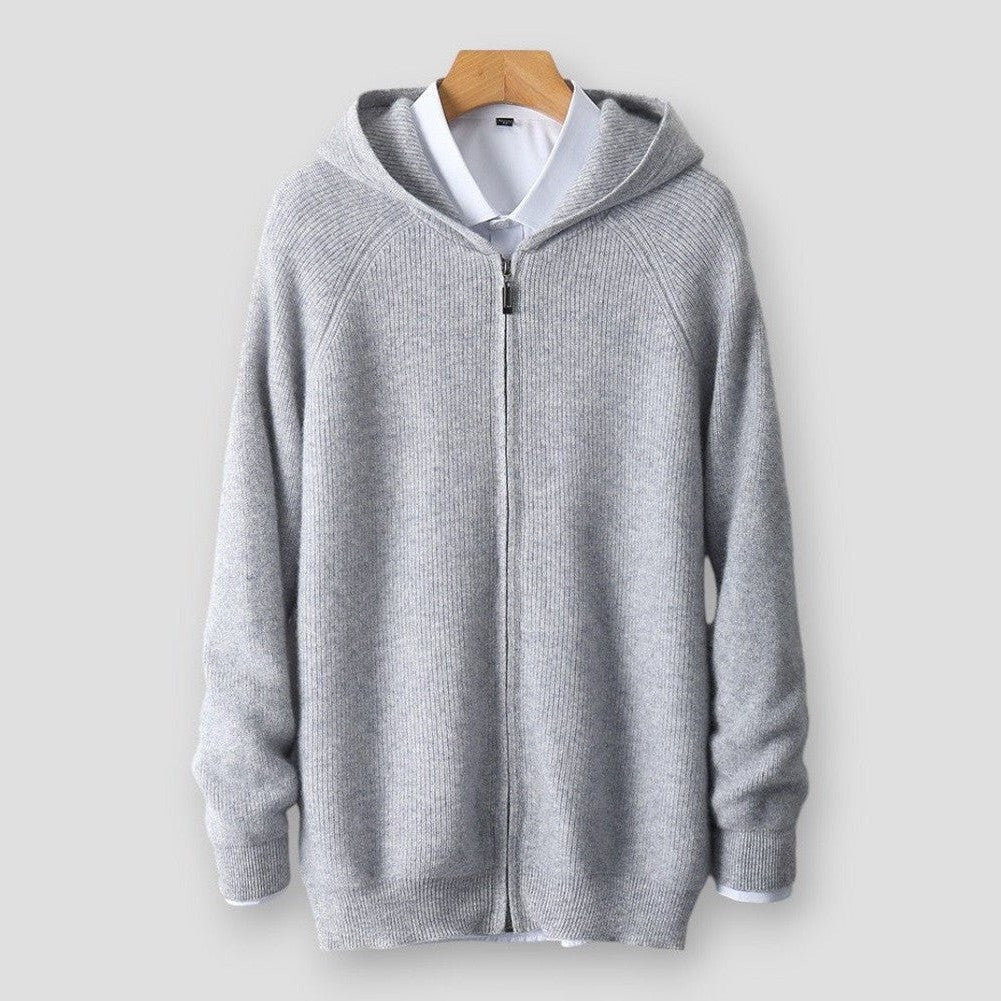 Saint Morris Elko Hooded Wool Cardigan