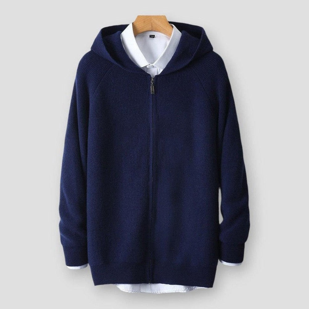 Saint Morris Elko Hooded Wool Cardigan