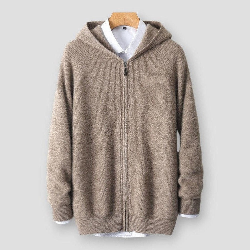 Saint Morris Elko Hooded Wool Cardigan