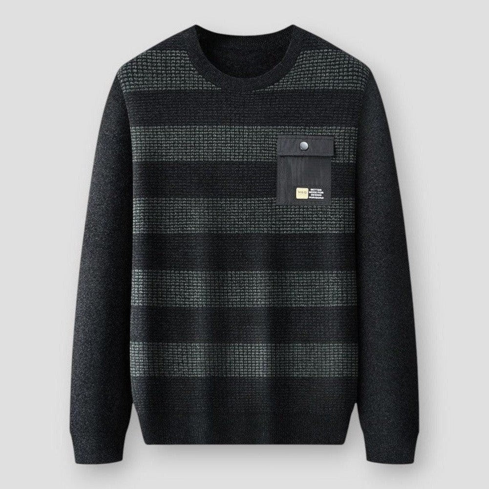 Saint Morris Hobart Knitted Fleece Sweater
