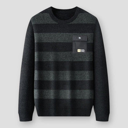 Saint Morris Hobart Knitted Fleece Sweater