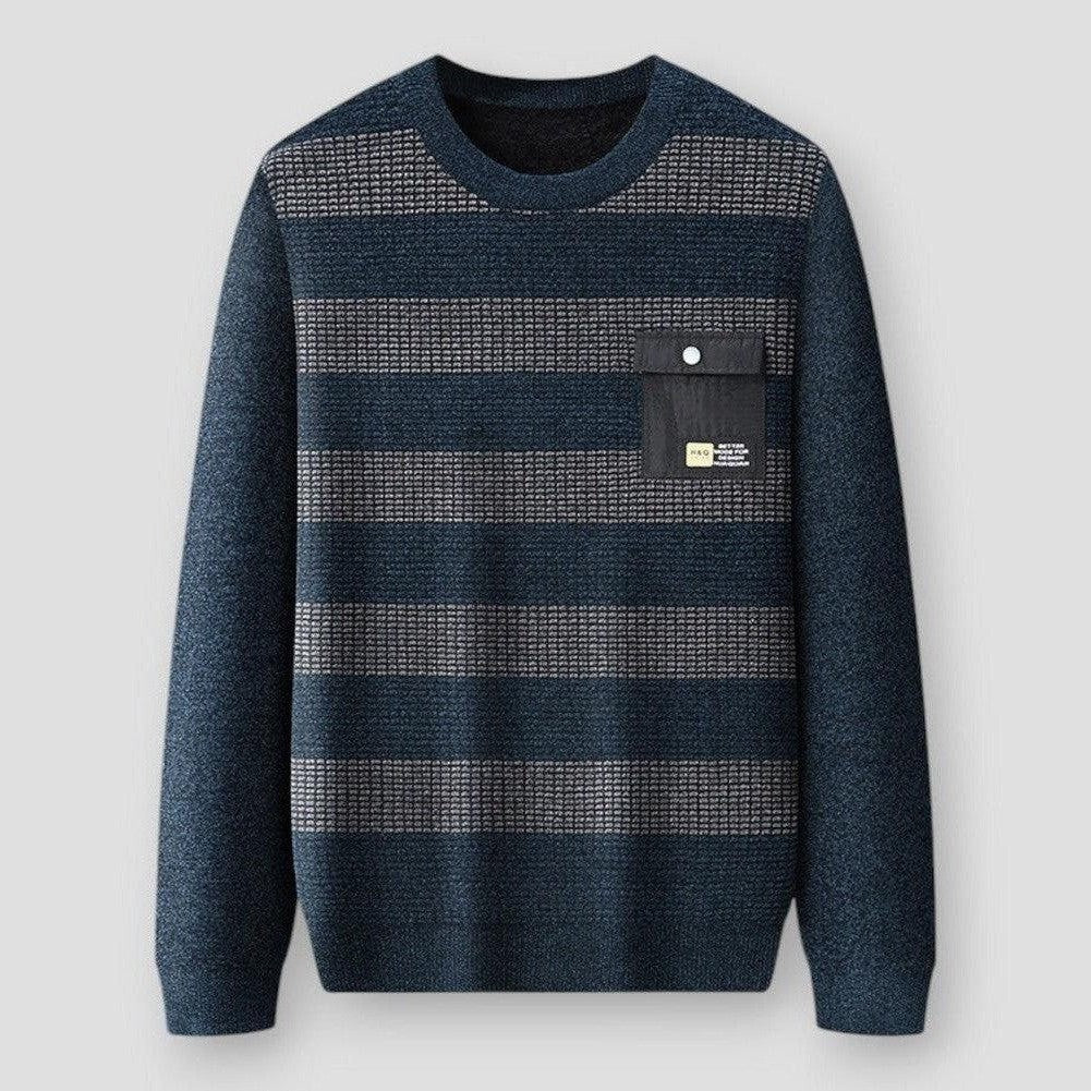Saint Morris Hobart Knitted Fleece Sweater