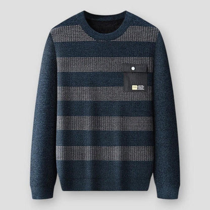 Saint Morris Hobart Knitted Fleece Sweater