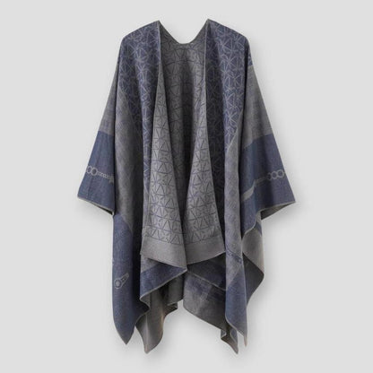 Saint Morris Rogers Geometric Pattern Poncho