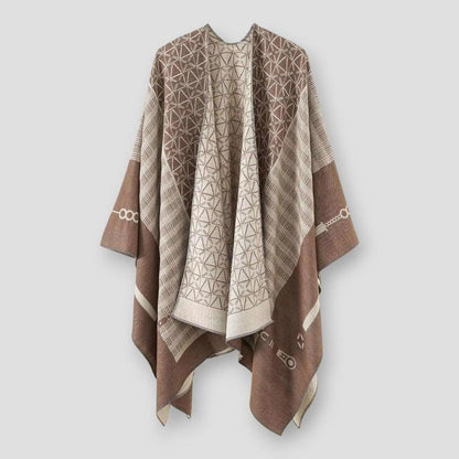 Saint Morris Rogers Geometric Pattern Poncho