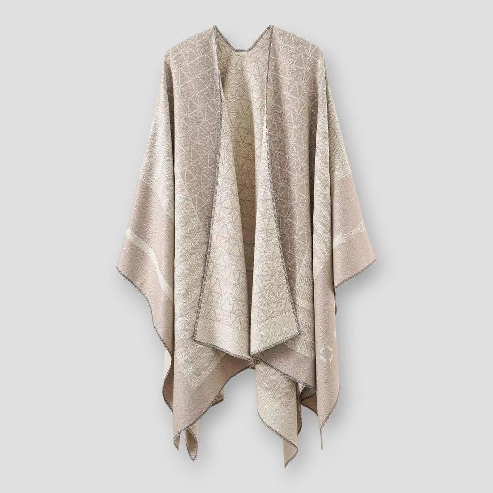 Saint Morris Rogers Geometric Pattern Poncho