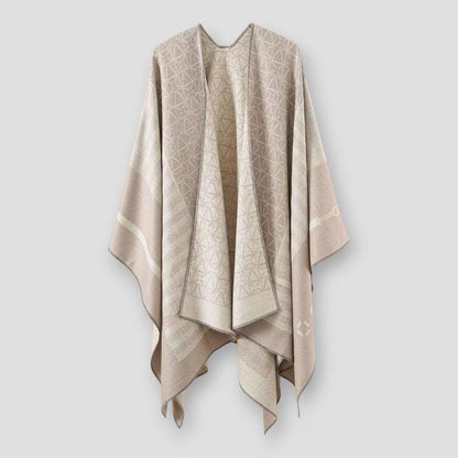 Saint Morris Rogers Geometric Pattern Poncho