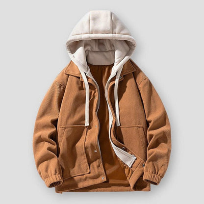Saint Morris Rogers Loose Corduroy Hooded Jacket