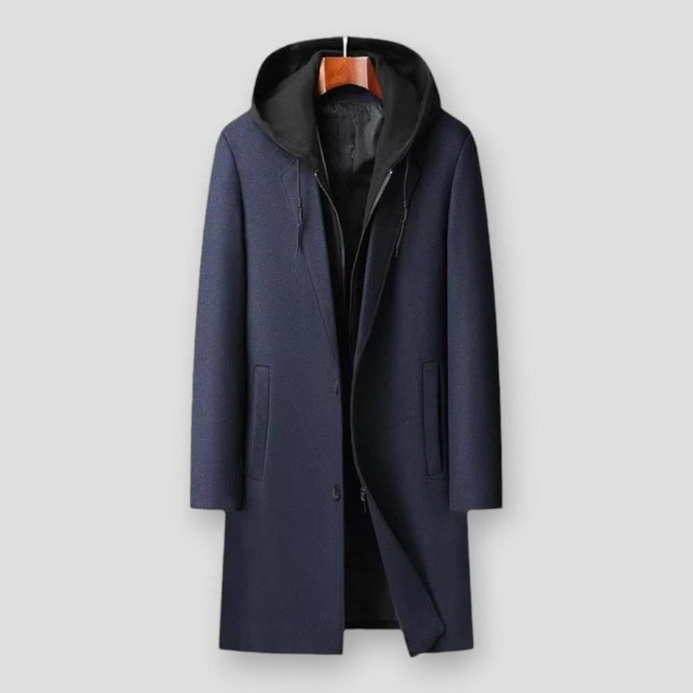 Saint Morris Troy Hooded Long Coat