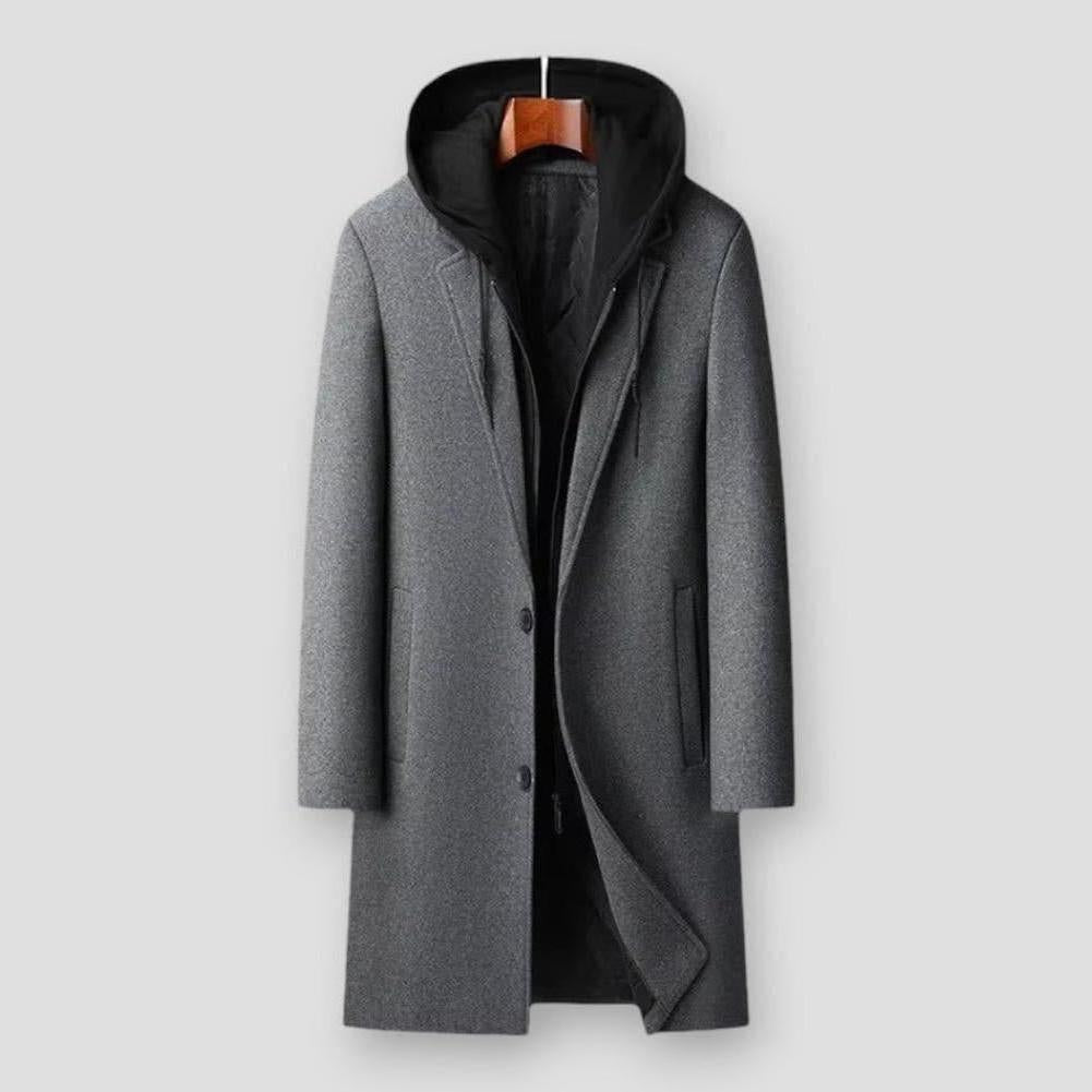 Saint Morris Troy Hooded Long Coat