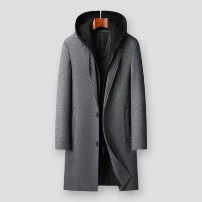Saint Morris Troy Hooded Long Coat
