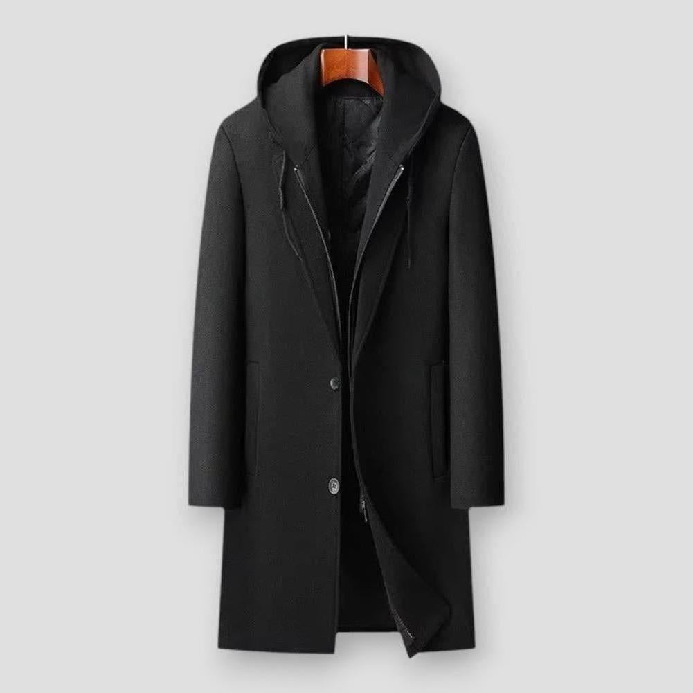 Saint Morris Troy Hooded Long Coat