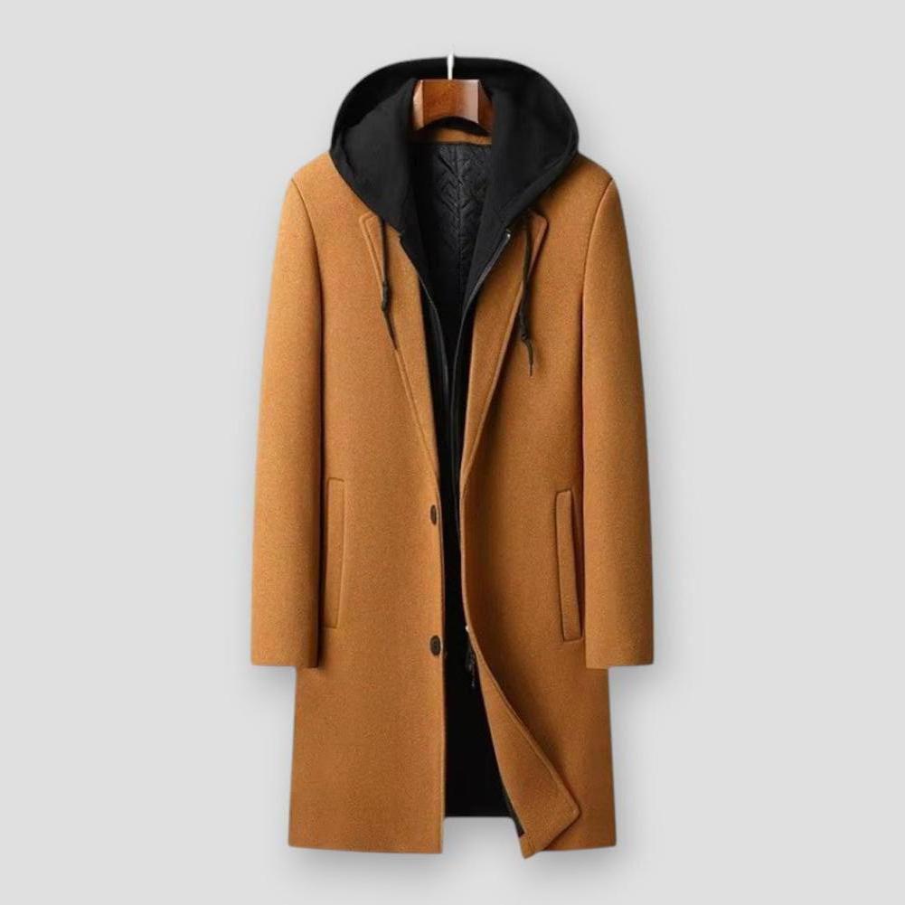 Saint Morris Troy Hooded Long Coat