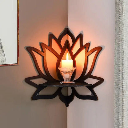 Saint Morris Wooden Lotus Shelf