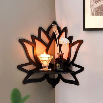 Saint Morris Wooden Lotus Shelf